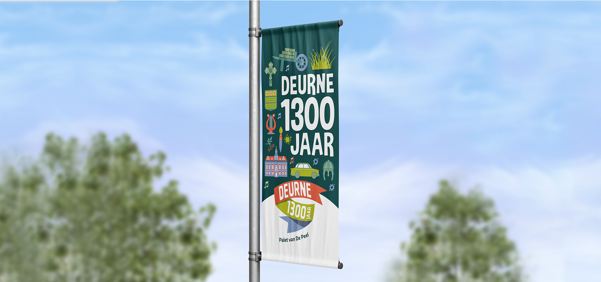 Spiegel crossmedia communicatie - Deurne 1300 jaar - Vlag